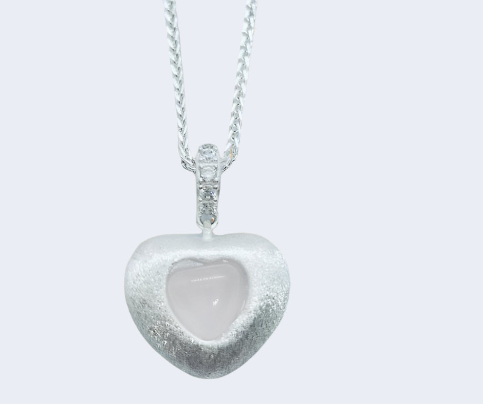Frosted Heart Elegance Pendant