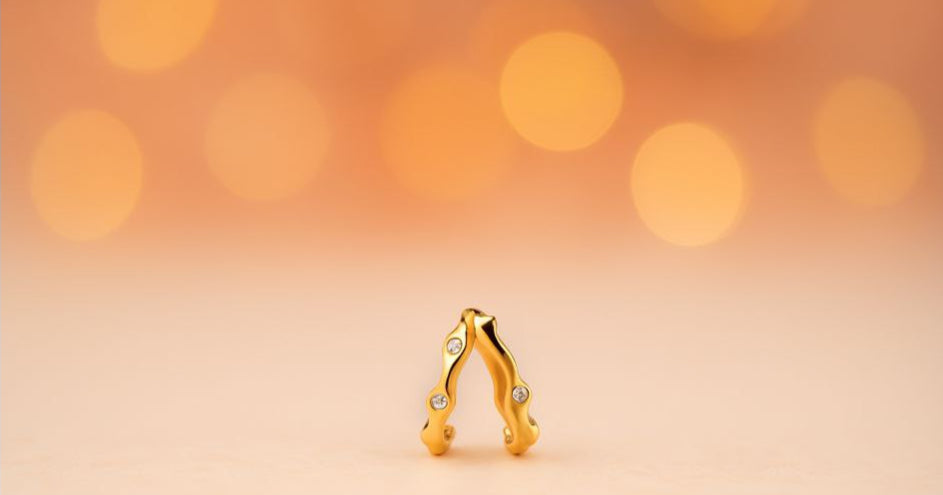 Golden Wave Hoop Earrings