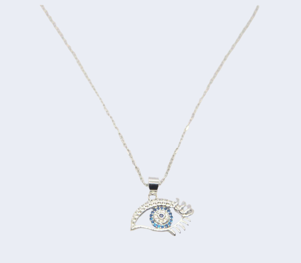 Azure Eye Protection Pendant Necklace