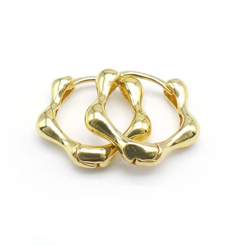 Golden Wave Hoop Earrings