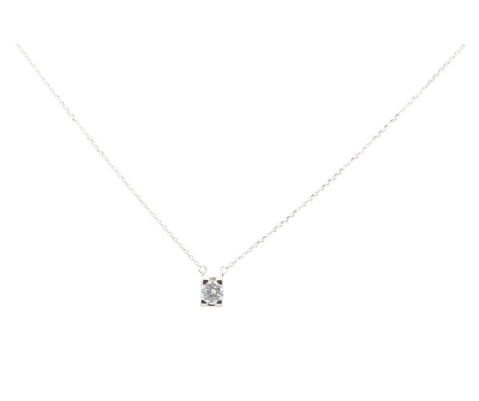 925 Silver Solitaire Pendant Necklace