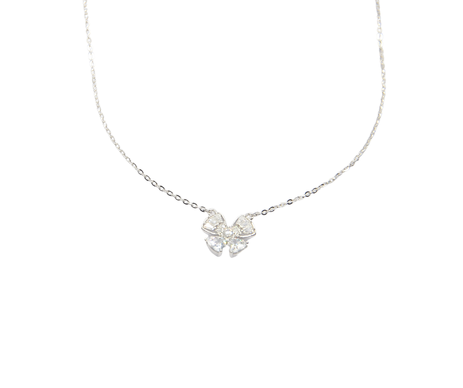 925 Silver Bow Pendant Necklace