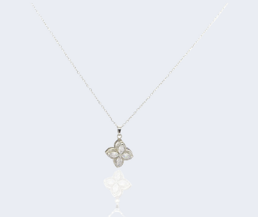 Luxe Petal Floral Pendant Necklace