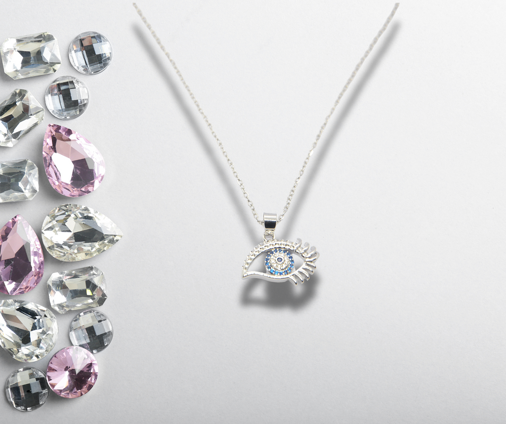 Azure Eye Protection Pendant Necklace