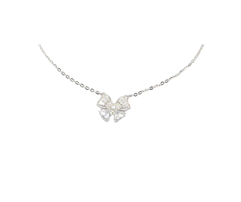 925 Silver Bow Pendant Necklace