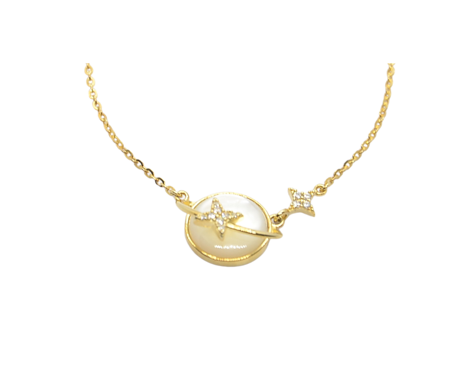 925 Silver Celestial Star Orbit Necklace
