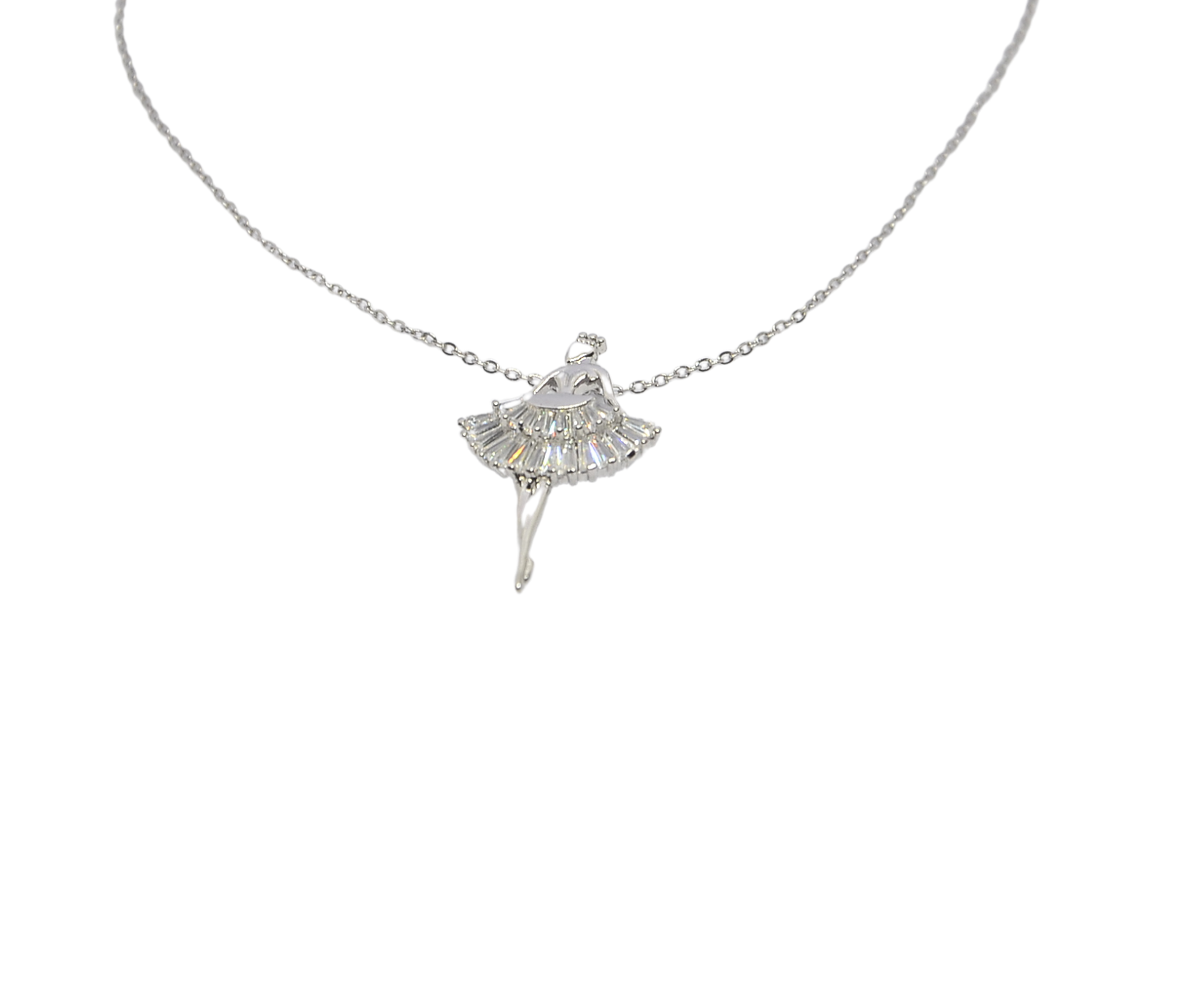 Dancing Elegance Ballerina Pendant Necklace