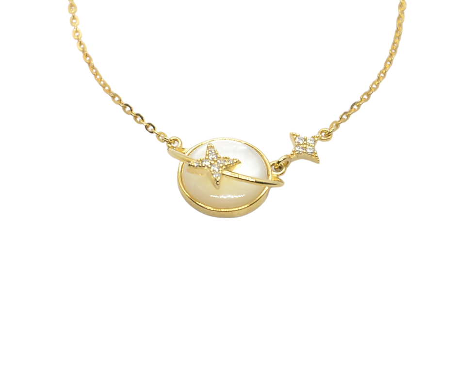 925 Silver Celestial Star Orbit Necklace