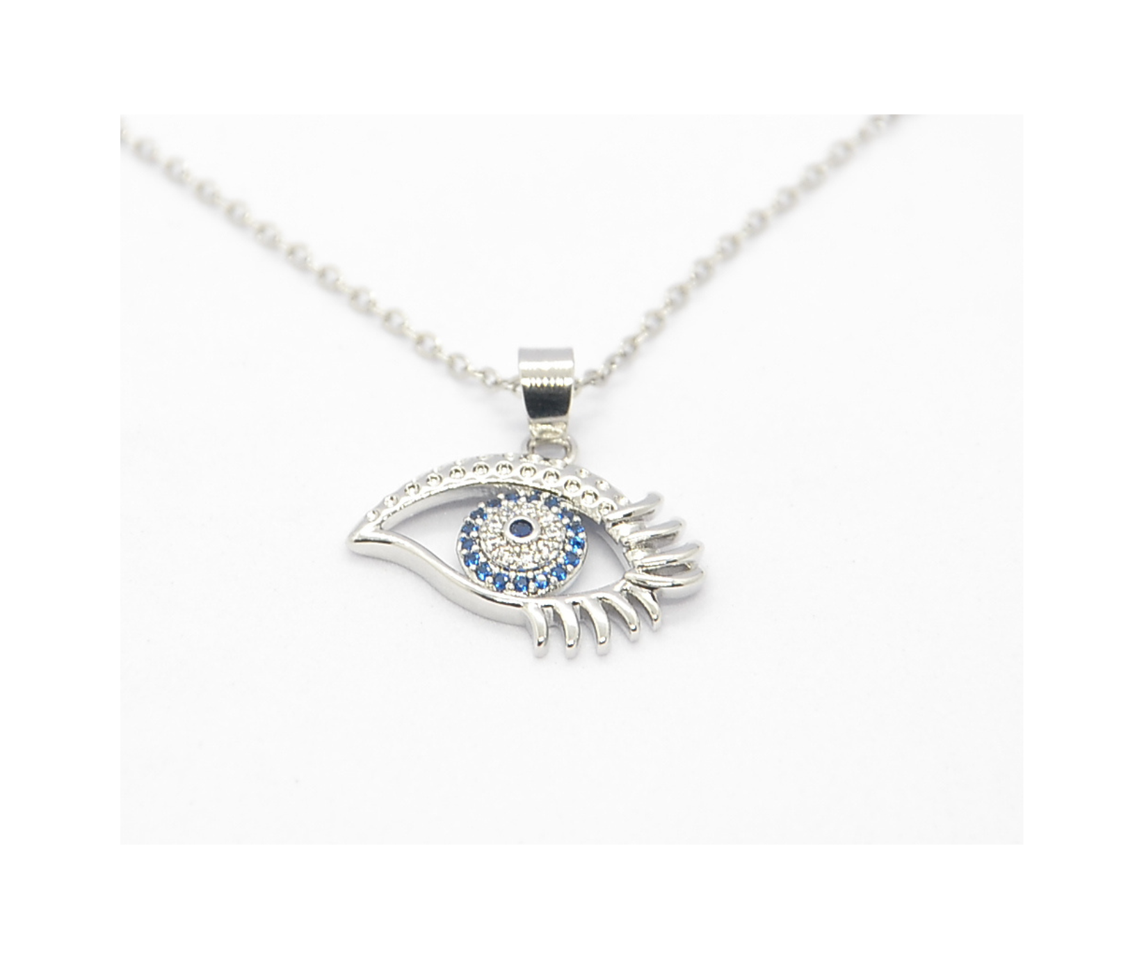 Azure Eye Protection Pendant Necklace