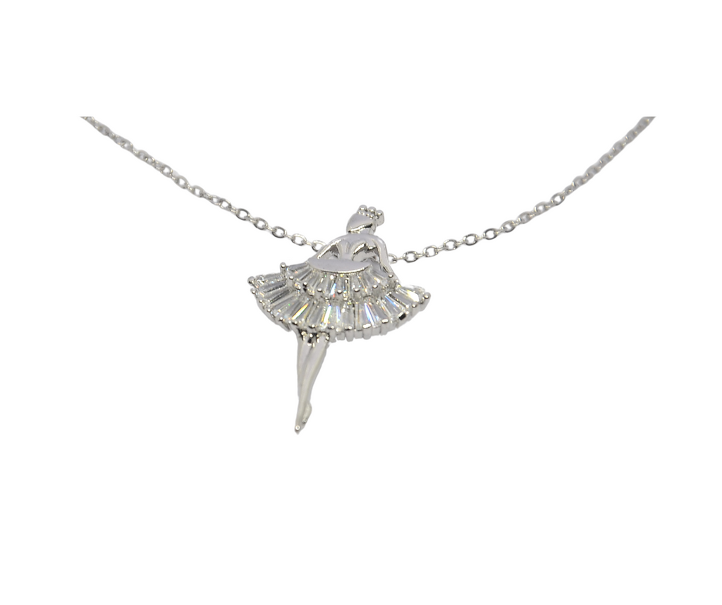Dancing Elegance Ballerina Pendant Necklace