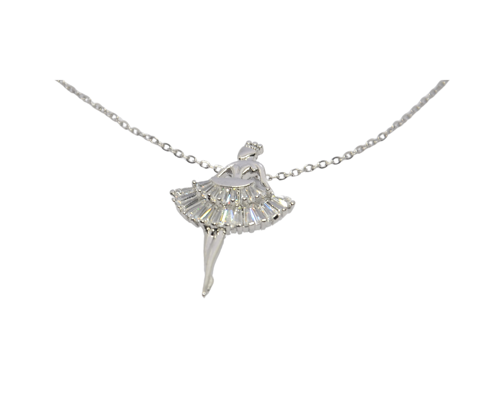 Dancing Elegance Ballerina Pendant Necklace