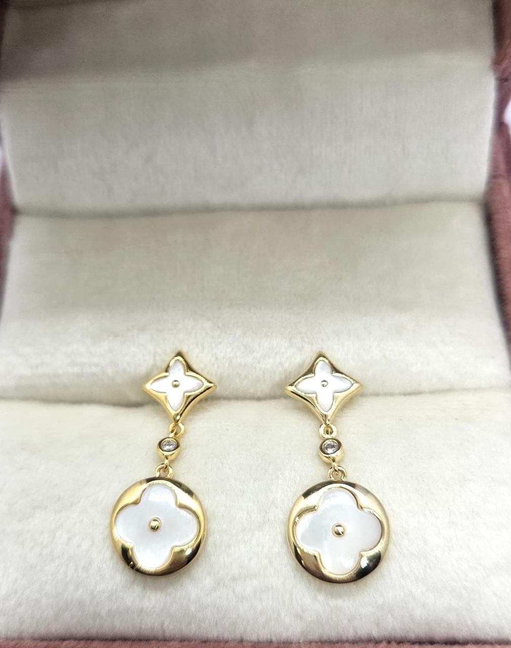 Golden Enchanted Bloom Drop Earrings