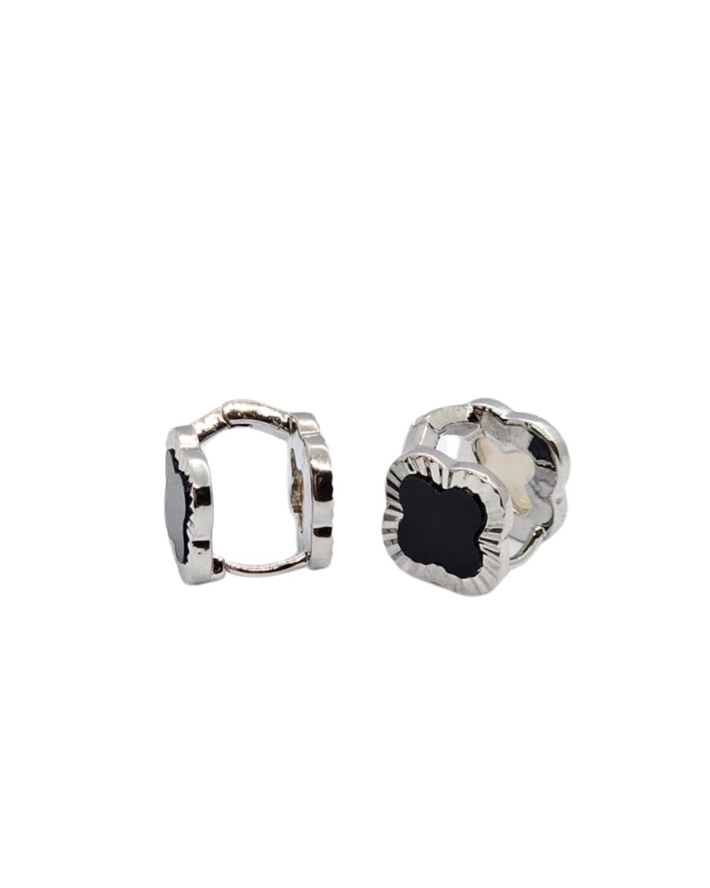 Midnight Silver Reversible Studs