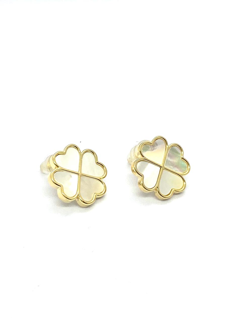 Lucky Hearts Clover Studs