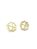 Lucky Hearts Clover Studs