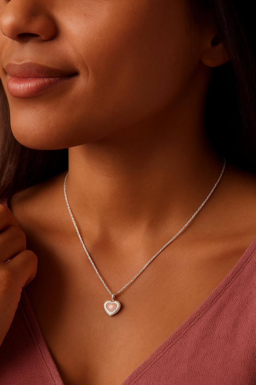 Frosted Heart Elegance Pendant