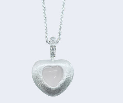 Frosted Heart Elegance Pendant
