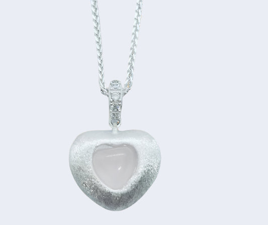 Frosted Heart Elegance Pendant