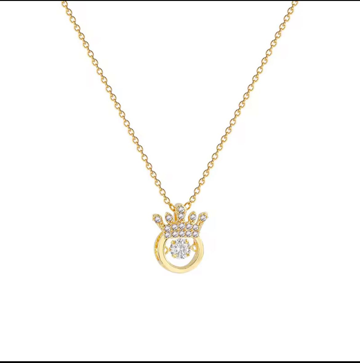 925 Silver Crown Chain Pendant - Silver Gift for Her