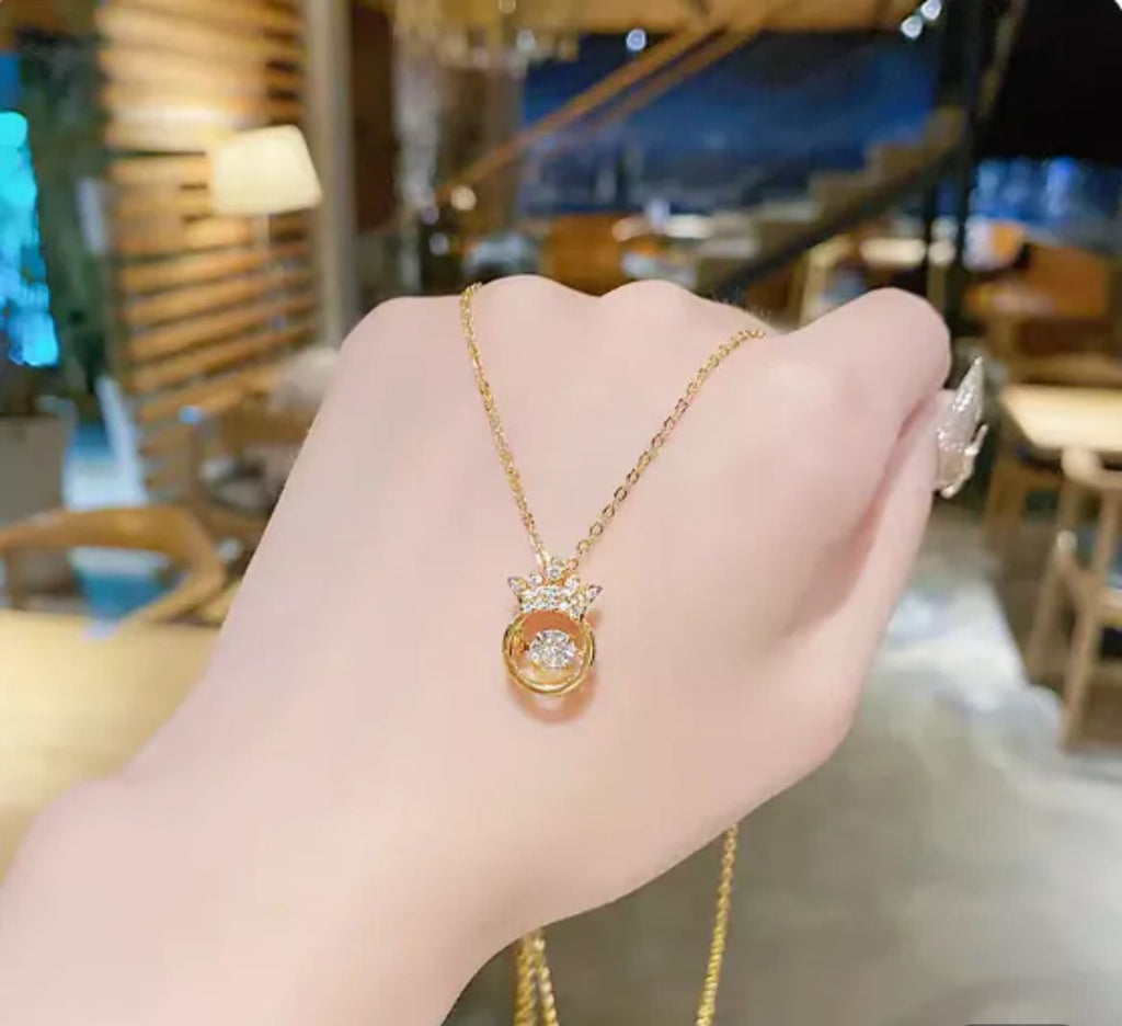 925 Silver Crown Chain Pendant - Silver Gift for Her