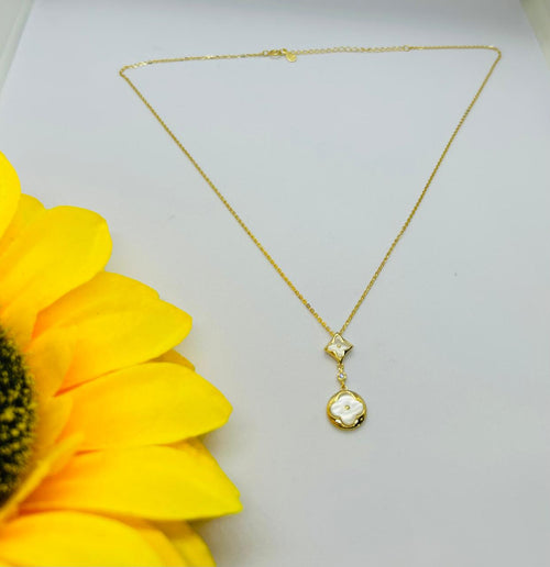 925 Silver - Golden Orbit Necklace