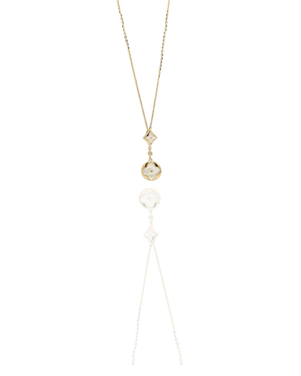 925 Silver - Golden Orbit Necklace