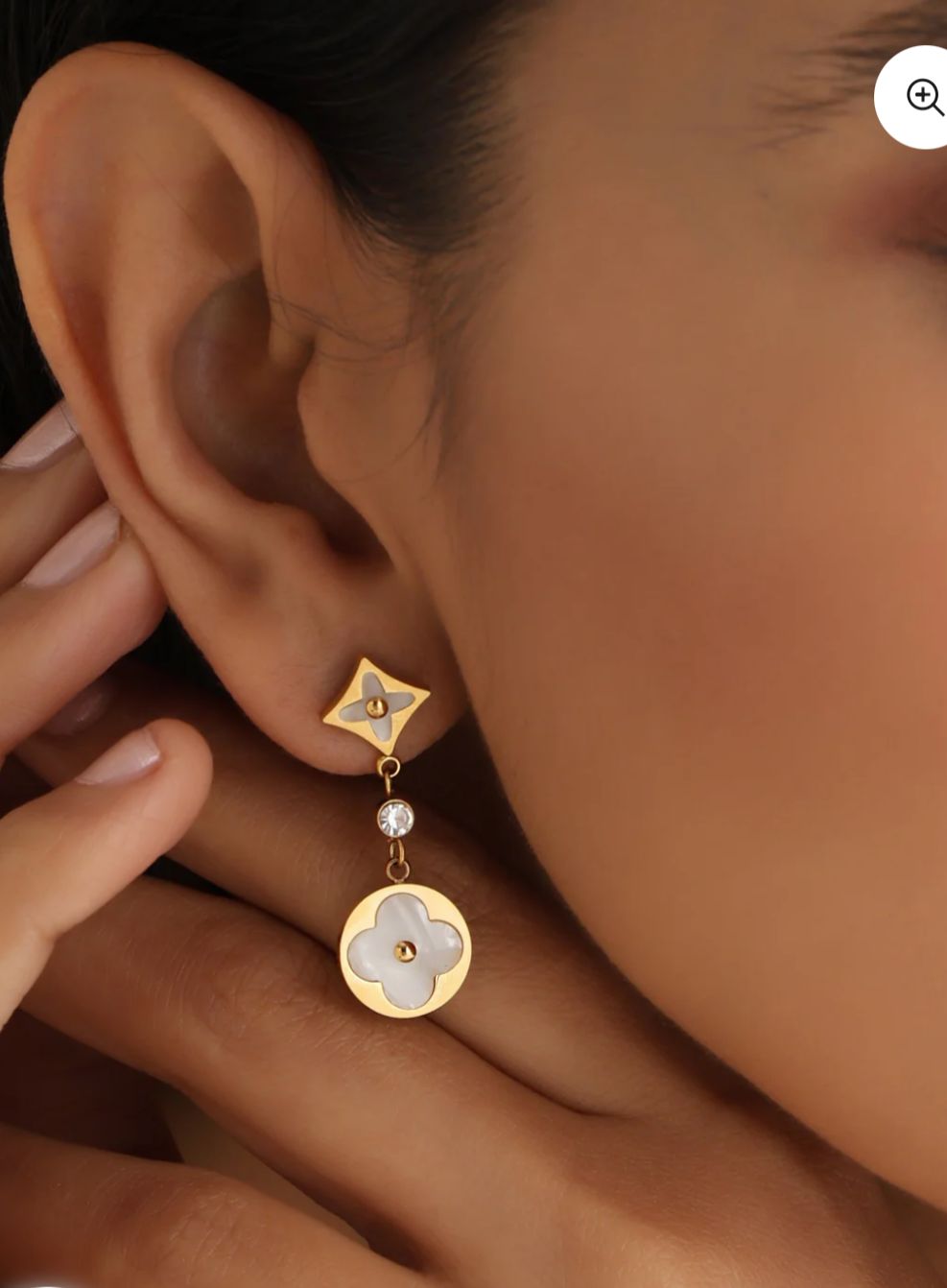 Golden Enchanted Bloom Drop Earrings