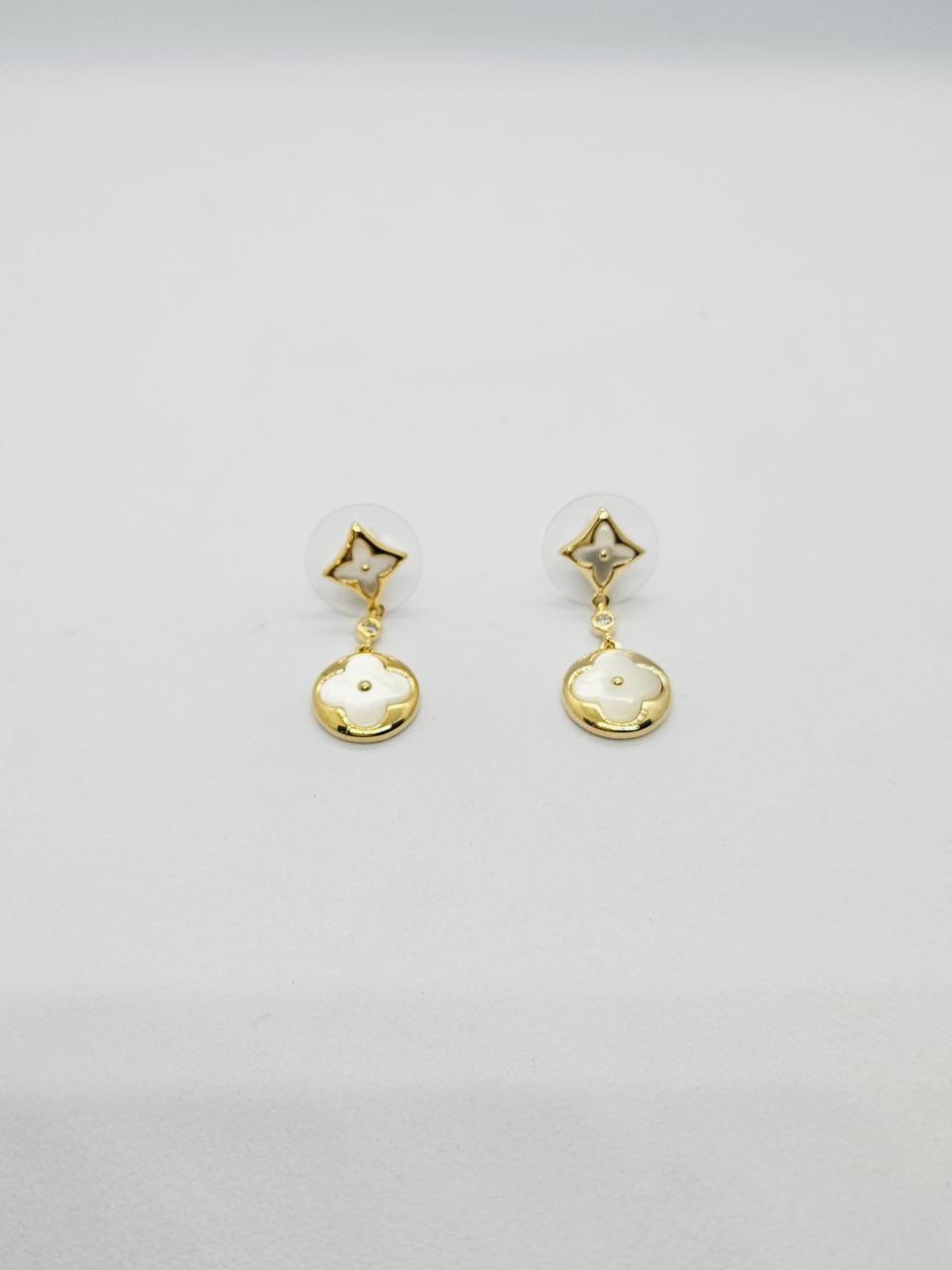 Golden Enchanted Bloom Drop Earrings