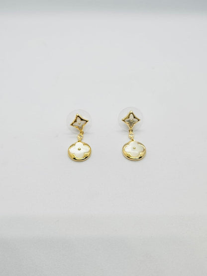 Golden Enchanted Bloom Drop Earrings
