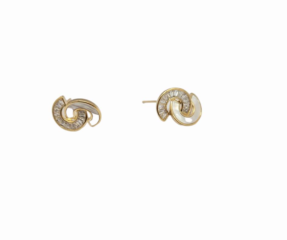 Celeste Swirl Stud Earrings