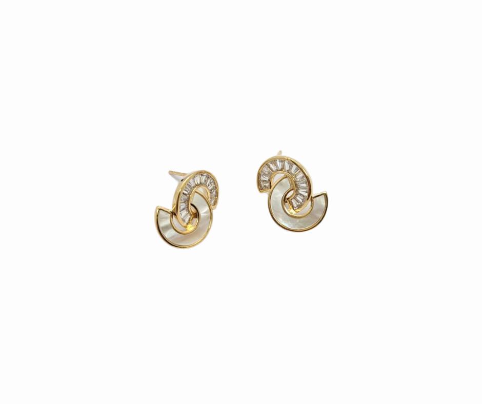 Celeste Swirl Stud Earrings