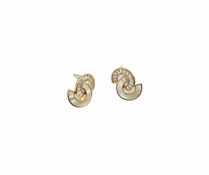Celeste Swirl Stud Earrings