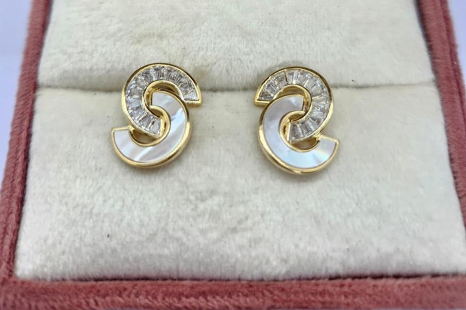 Celeste Swirl Stud Earrings