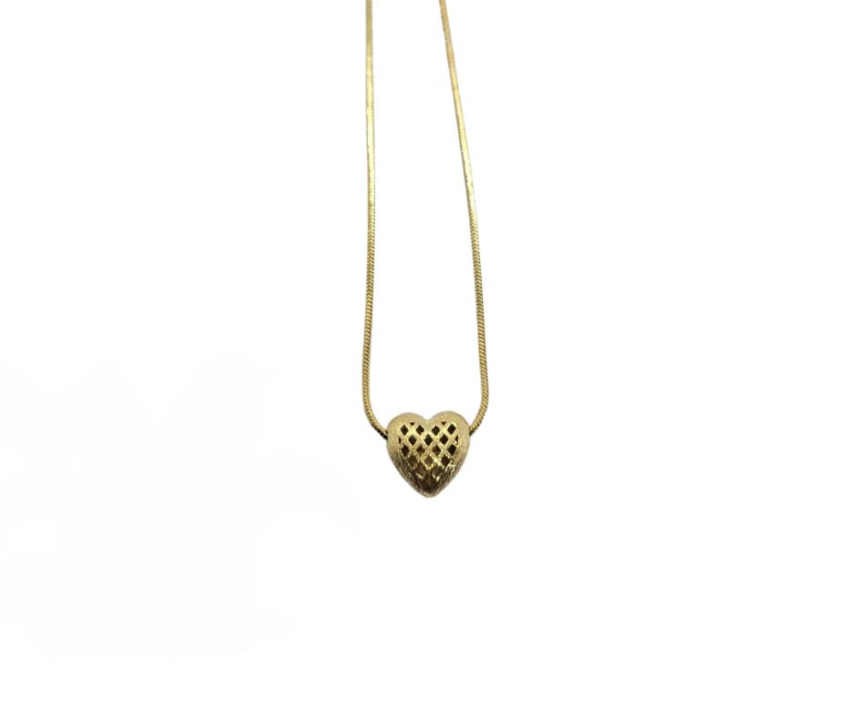 Golden Heart Elegance Pendant Necklace