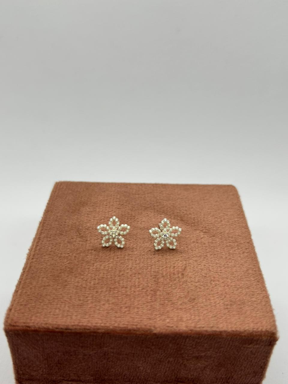 Petal Glow Silver Studs